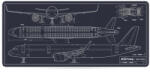 Qwerty Key Mouse pad QwertyKey Plane Blueprint (DMPLANE) Mouse pad