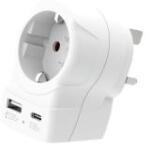 SKROSS utazó adapter, "Europe to UK", USB-C + USB-A (1.500283-E) (1.500283-E)