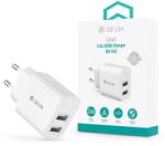 DEVIA Lite2 2.4A (5V EU) 2xUSB hálózati töltő adapter - fehér - nextelshop