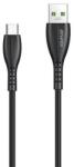 Awei cl-115t adatkábel, usb - type-c, 2.4a, 100cm, fekete (CL-115T)
