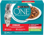 Purina One Sterilcat Nedves Macskaeledel (Marha és Sárgarépa, Lazac és Sárgarépa, Pulyka és Zöldbab) - 12x85 g