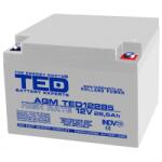 PC-Doc. ro Acumulator TED Electric BA086208 | 12V, 28Ah, AGM VRLA, High Rate, M5 (BA086208) Baterie reincarcabila