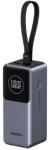 Ugreen Acumulator Extern Ugreen PB723 | 20000mAh, 130W, USB-C, USB-A, Cablu Retractabil, Gri (PB723-55365B) Baterie reincarcabila