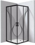 Deante Funkia Evo cabină cu cădiță 90x90 cm pătrat negru mat/sticlă cu model KYCPNB99P (KYCPNB99P)
