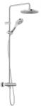 Kludi Dual Shower System set de duș perete cu termostat cu duș de ploaie crom 6906705-81 (690670581)