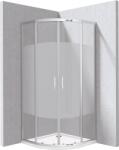 Deante Funkia Evo cabină cu cădiță 80x80 cm semicircular crom luciu/sticlă cu model KYPP0E88P (KYPP0E88P)
