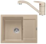 Franke Set chiuveta bucatarie compozit Franke Maris Avena 1 cuva cu picurator 62x50 cm finisaj bej mat plus baterie (114.0491.665)