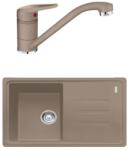Franke Set chiuveta bucatarie compozit Franke Malta Avena 1 cuva cu picurator 78x50 cm finisaj bej inchis-oyster mat cu baterie (114.0570.096)