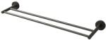 BALNEO Suport prosop dublu Balneo Qube Gun Metal mat 60 cm (M0301070203)