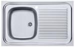 Franke Chiuveta bucatarie inox Franke Simplex 80x50 cm cu 1 cuva cu picurator dreapta finisaj texturat (103.0709.337) Chiuveta