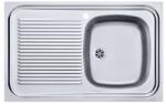 Franke Chiuveta bucatarie inox Franke Simplex 80x50 cm cu 1 cuva cu picurator stanga finisaj texturat (103.0709.338) Chiuveta