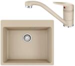 Franke Set chiuveta bucatarie compozit Franke Maris Avena 59x50 cm cu 1 cuva finisaj bej mat si baterie Novara Plus (114.0660.151)