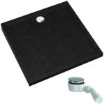 Schedpol Caspar New Black Stone négyzet alakú zuhanytálca 90x90 cm fekete 3.2831/C/ST (32831CST)