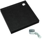 Schedpol Competia New Black Stone négyzet alakú zuhanytálca 80x80 cm fekete 3.4630/C/ST (34630CST)