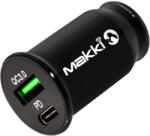 Makki Fast Charger Car - Type-C + USB QC3.0 20W - MAKKI-CC20W02-BK (MAKKI-CC20W02-BK)