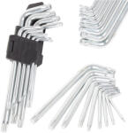 VERK GROUP Imbusz és Torx L-alakú kulcskészlet, 9 darabos, ezüst színű (11286)