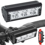 VERK GROUP USB-töltésű LED-es kerékpárlámpa készlet, elől-hátul (14496)