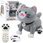 LEAN Toys Pisică Interactivă Telecomandată Gri (26874)