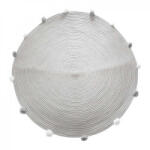  Covor rotund gri cu pompoane POMPOME 90 cm Covor