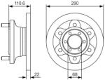 Bosch féktárcsa BOSCH 0 986 479 S95 for IVECO, FIAT (0 986 479 S95)