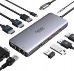  Dokkoló állomás Hub Usb-c 11in1 2xHDMI Vga 100W Pd RJ45 Audio Selore (Stacja Dokująca USB C 11w1 100W PD Audio)