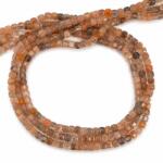 Ppure Margele Piatra Lunii Piersica Cub Fatetat 3-3.5 mm pentru Bijuterii Handmade