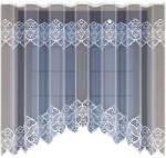  Jacquard Függöny 135x450 Fehér, szalagos, rövid (222321/135)