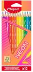 Maped Creioane colorate Maped Color’Peps Neon, 12 culori/set, FSC