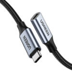 UGREEN US372 Cablu USB tip C 3.1 Gen2 mascul la mama placat cu nichel 1m (negru) (pre/ugr/us372/1m/gr)