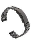  Curea de ceas din metal, 18 mm x 17 cm, negru - ellegant
