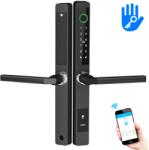 GOKING Yala smart ultraslim pentru usi termopan, amprenta, cod, card, aplicatie TTLock, Wi-Fi, negru (slim n)