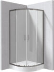 Deante Funkia Evo cabină cu cădiță 80x80 cm semicircular grafit mat/sticlă transparentă KYPZD088P (KYPZD088P)