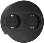Bachmann Contact pentru încorporare Bachmann - TWIST 2, 2x Schuko, 2 m, rotund, negru (946.100)