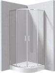 Deante Funkia Evo cabină cu cădiță 80x80 cm semicircular crom luciu/sticlă transparentă KYPZ0088P (KYPZ0088P)