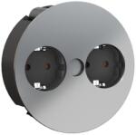 Bachmann Contact pentru încorporare Bachmann - TWIST, 2x Schuko, 2 m, crom (931.021)