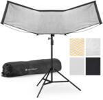K&F Concept gyorsnyitható U alakú derítőlap 120×65cm, 4 az 1-ben, állvánnyal (Quick-Release Curved Reflector)