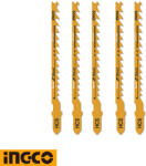 INGCO JBT244D szúrófűrészlap készlet fához, HCS, 100/74mm - 6Tpi (5 darabos) (JBT244D)