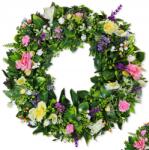  Nyári Dekorációs Koszorú Ajtóra Műfenyő Nagy 40 CM (WIAN-W-001)