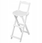  Összecsukható bárszék Uyoyous, bambusz, fehér, magasság 61 cm (6975281389165)
