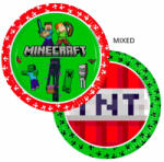 Mojang Minecraft papírtányér, party tányér 8 DARABOS, 23 cm FSC Nr1