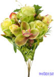  Rózsa-Orchidea 13 ágú csokor 47 cm - Zöld