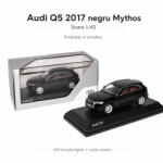 SPARK Macheta auto Audi Q5 2017 negru Mythos, scara 1: 43, Spark Dealer Edition, vitrina plexiglas (2904)