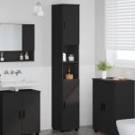 vidaXL Dulap de Baie Negru 30 x 35 x 192 cm Lemn compozit & Metal GartenMobel Dekor (883335)