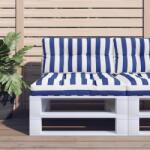 vidaXL Perna de paleti, albastru/alb, 80x40x12 cm, textil, dungi GartenMobel Dekor (360616)