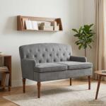 vidaXL Canapea cu capitonaj butonat Gri închis 111 x 65 x 79 cm GartenMobel Dekor (42041844)