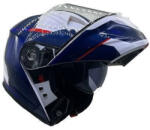 Faseed 967 Albastru/alb Cască Moto Flip-Up ECE 22.06 cu Sunvisor 28605961 (28605961)