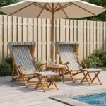 vidaXL Scaun de plaja 4 pcs 3 Pozitie Lemn de eucalipt masiv GartenMobel Dekor (3407799)
