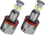 AutoREY Set 2 Becuri Led Marker H8 Angel Eyes 120W DRL Canbus Compatibile BMW Seria 5 E60 E61, X5 E70, Seria 3 E90 E91 E92 E93, Seria 1 E87, X6 E71 E81 E82 E88 E98 LCI, Lumina Alba 6000K, fara eroare de bec a