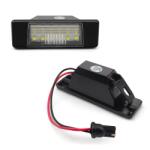 Autorey Set 2 Lampi LED Numar Auto pentru Nissan Juke, Qashqai X-Trail, Pathfinder Primera, Navara, Micra, 18 LED-uri SMD 2835, Alb 6000K, Plug & Play, Fara Eroare Canbus AutoREY® (AI20-22)