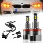 Autorey Set 2 Becuri LED Marker H8 Angel Eyes 120W Compatibile BMW Seria 5 E60 E61, X5 E70, E90 E91 E92 E93, E87 E81 E82 E88, X6 E71 E98, DRL Lumina Portocalie 3000K Canbus Fara Eroare AutoREY® Premium (AR-56